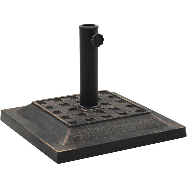Socle carré de parasol Polyrésine 12 kg Bronze