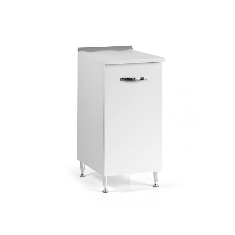 Socle de cuisine 40x50x85 cm en bois de frêne blanc avec une porte - Foligno