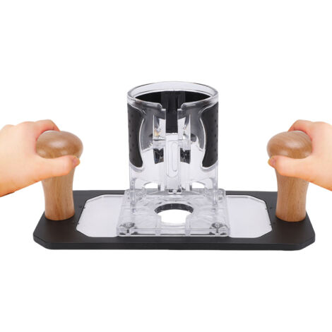 Socle de défonceuse et couvercle de protection transparent, support de fraisage et de rainurage, plateau rabattable pour fraiseuse de 63,5 à 65 mm