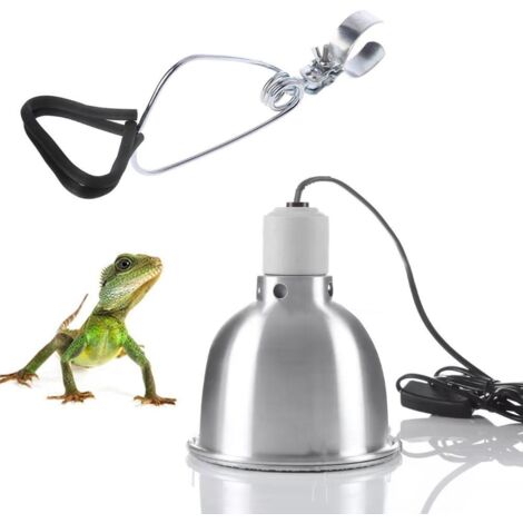 Socle de lampe pour terrarium Reptilium-Zoo / Lampe à pince E27 Argent