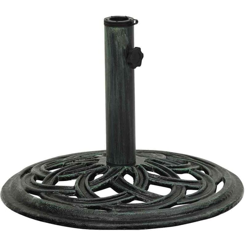 Socle de parasol Vert 44x44x31 cm Fonte