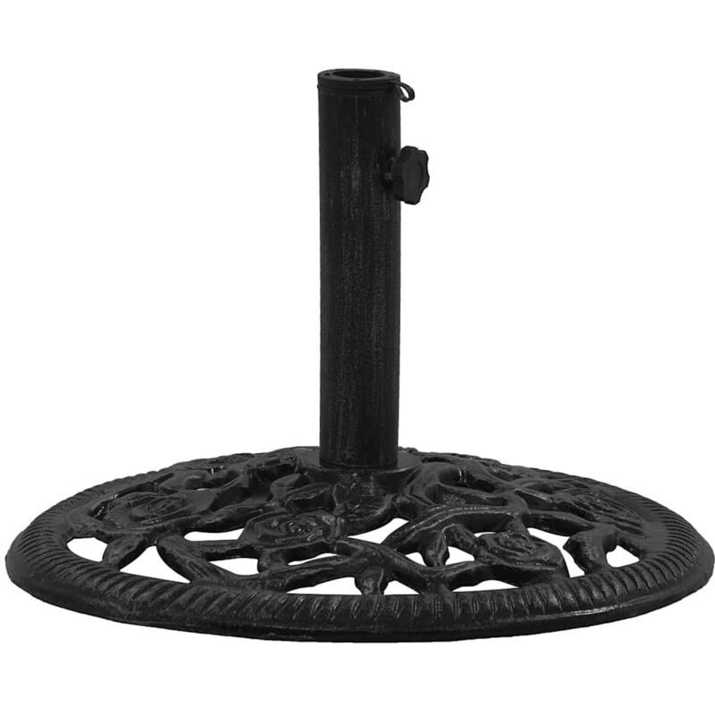 Socle de parasol Noir 48x48x33 cm Fonte