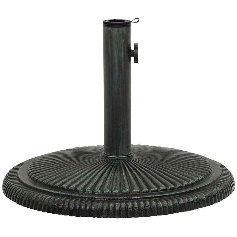 Socle de parasol Vert 45x45x30 cm Fonte