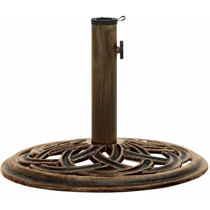 Socle de parasol Bronze 44x44x31 cm Fonte