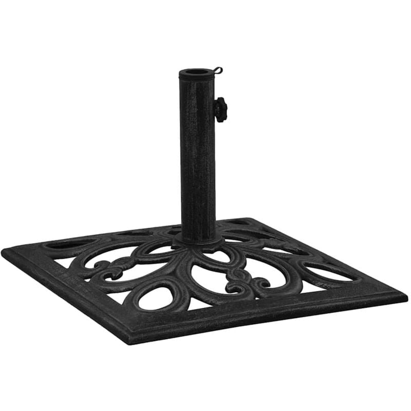 Socle de parasol Noir 47x47x33 cm Fonte