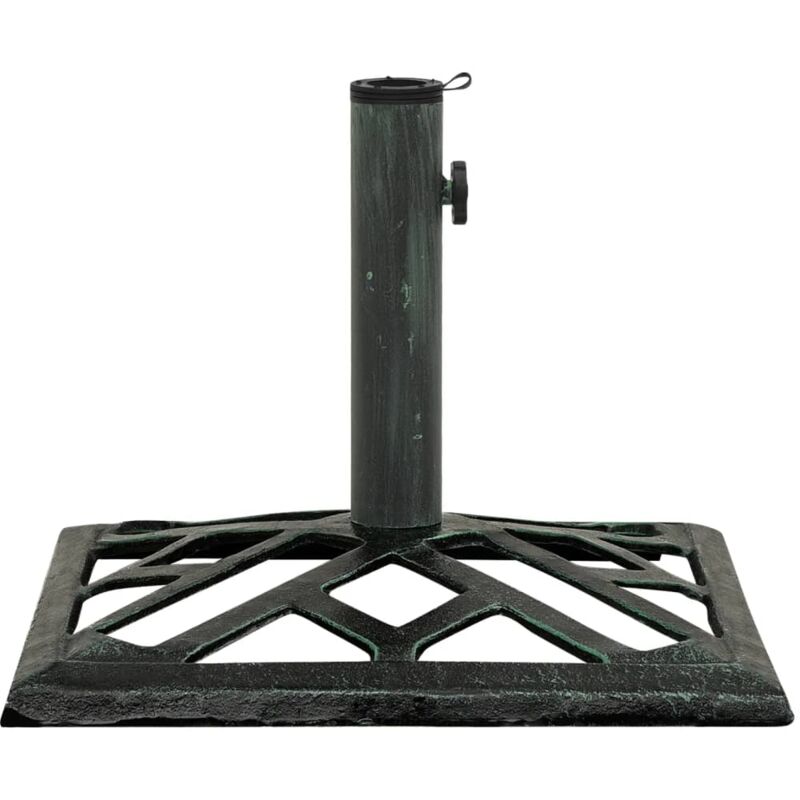 Mercatoxl - Socle de parasol Vert 44x44x31 cm Fonte