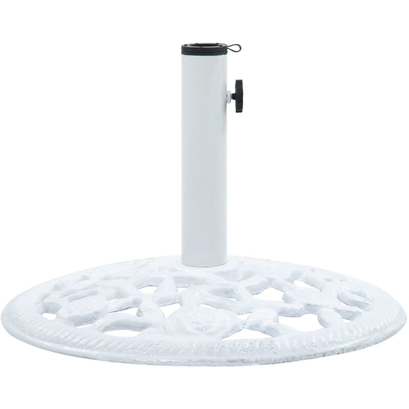 Vidaxl - Socle de parasol Blanc 12 kg 48 cm Fonte