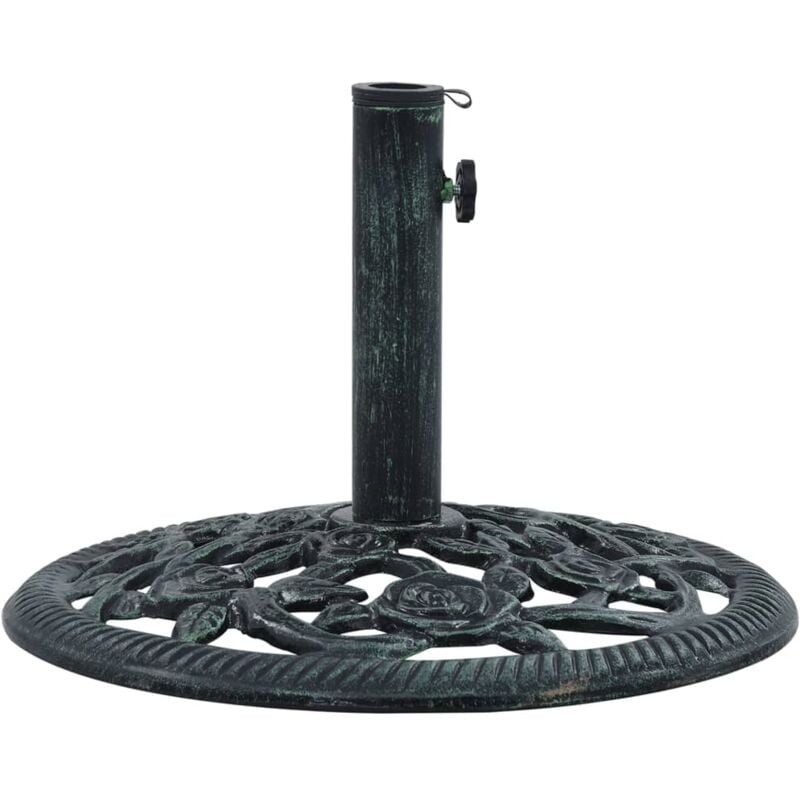 Socle de parasol Vert 9 kg 40 cm Fonte Vidaxl