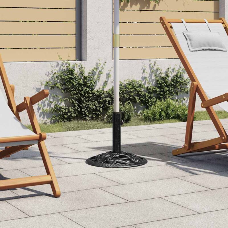 Socle de parasol Noir 40x40x32 cm Fonte Vidaxl