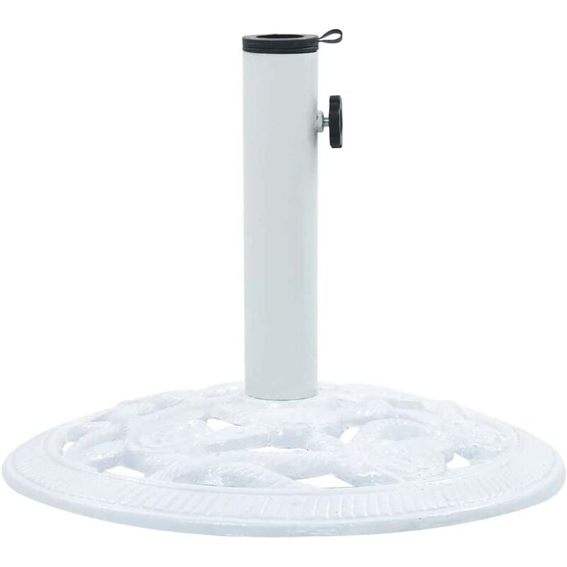 Socle de parasol Blanc 9 kg 40 cm Fonte vidaXL