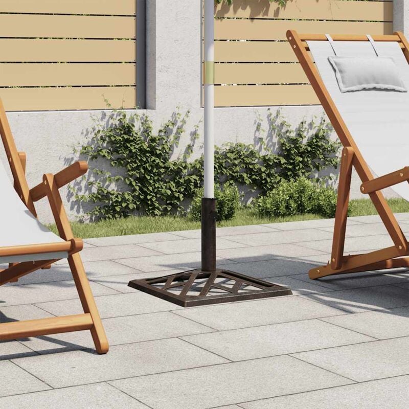 Socle de parasol Bronze 44x44x31 cm Fonte Vidaxl