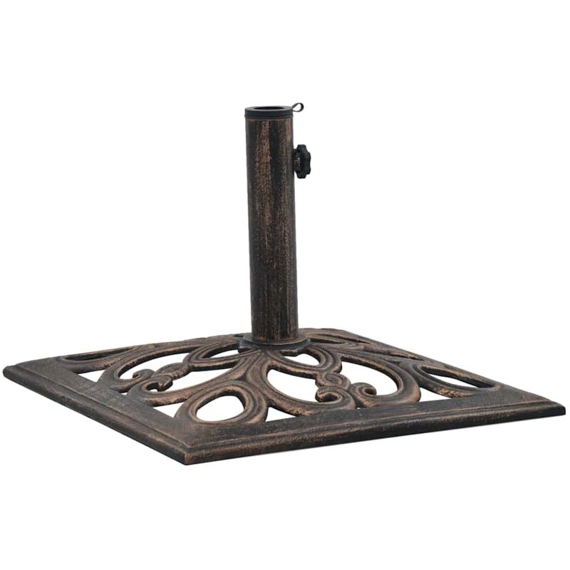 vidaXL Socle de parasol Bronze 12 kg 49 cm Fonte