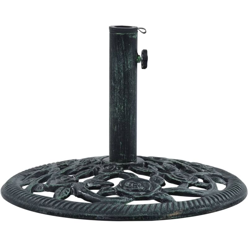 vidaXL Socle de parasol Vert 9 kg 40 cm Fonte 47863
