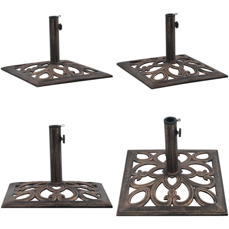 Socle de parasol Bronze 12 kg 49 cm Fonte - base de parasol - bases de parasol - Home & Living - Brun