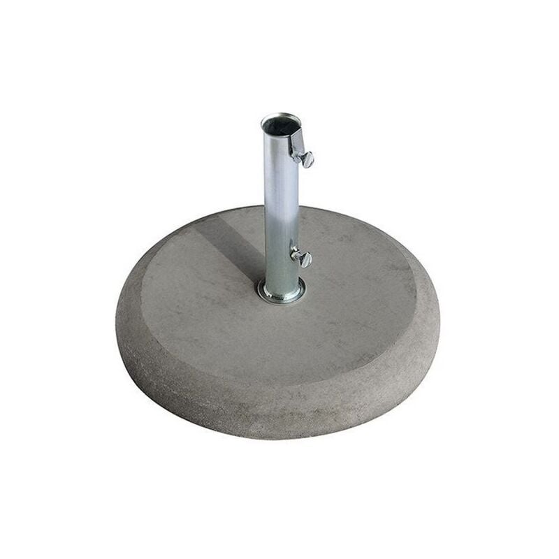 Lifeingarden - Socle de parasol de jardin rond en be'ton 35 kg livre' avec tube galvanise' de 5,2 cm