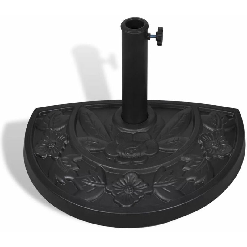 Socle de parasol demi-rond Résine