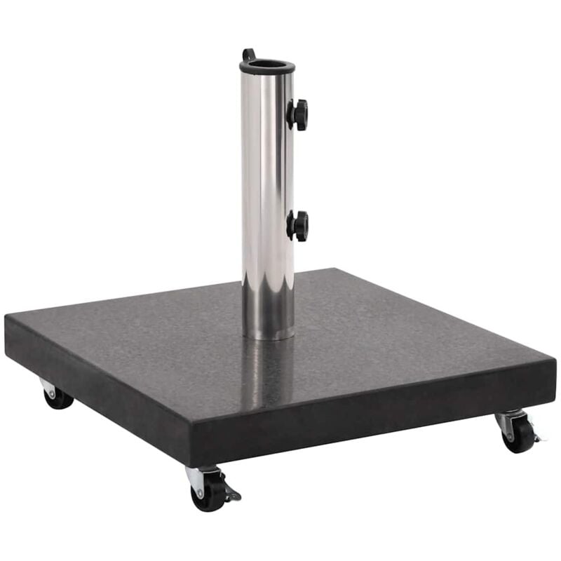 Socle de parasol Granite 30 kg Carré Noir Vidaxl