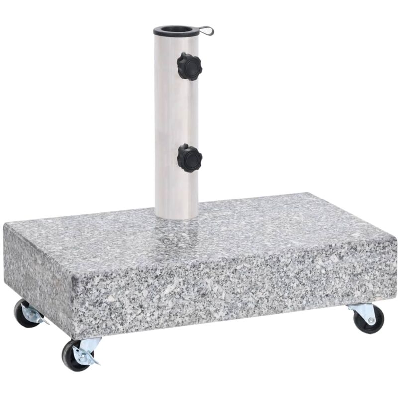 Socle de parasol Gris clair 45x25x8,3 cm Granite Vidaxl