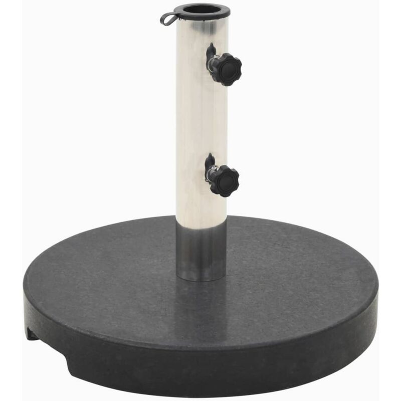 Socle de parasol Granite 20 kg Rond Noir vidaXL