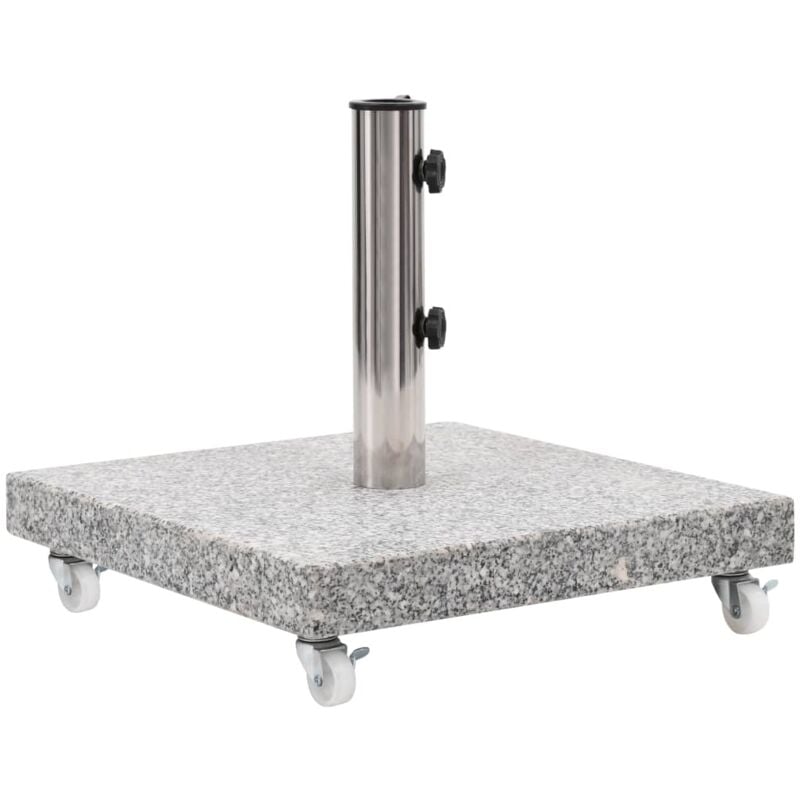 Socle de parasol Granite 30 kg Carré Gris Vidaxl