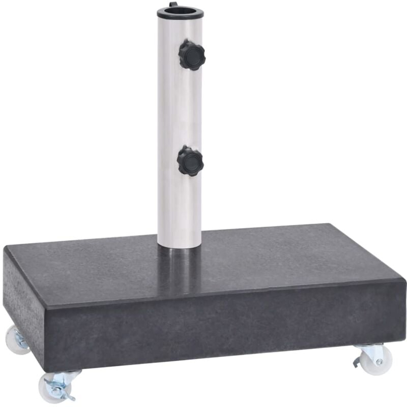 Socle de parasol Noir 45x25x8 cm Granite Vidaxl