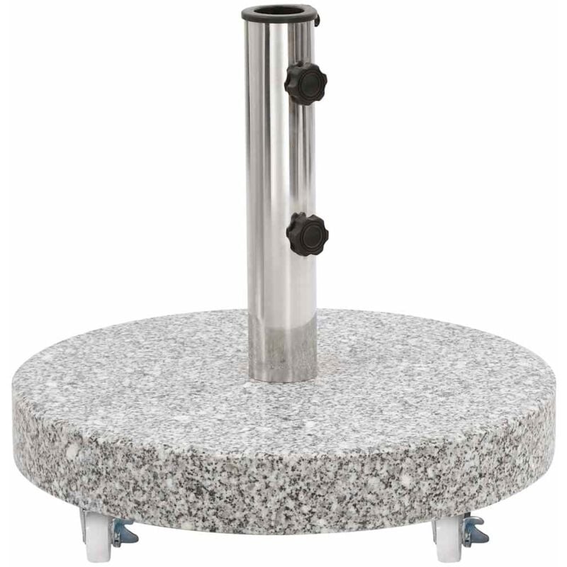 Socle de parasol Granite 30 kg Rond Gris Vidaxl