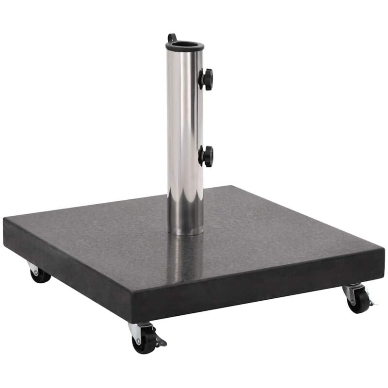 Socle de parasol Granite 30 kg Carré Noir Vidaxl