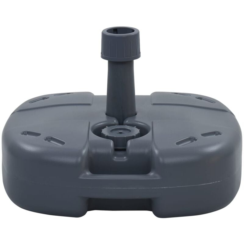 Socle de parasol portable Gris Rempli de sable/eau Vidaxl