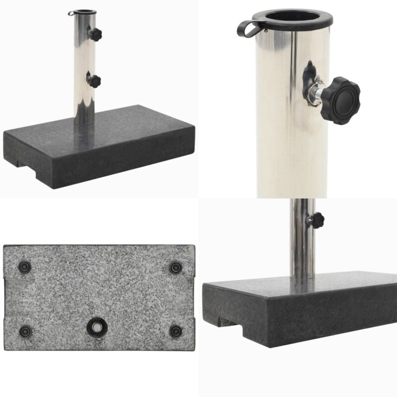 Socle de parasol rectangulaire Granite 25 kg Noir - base pour parasol - bases pour parasol - Home & Living - Noir