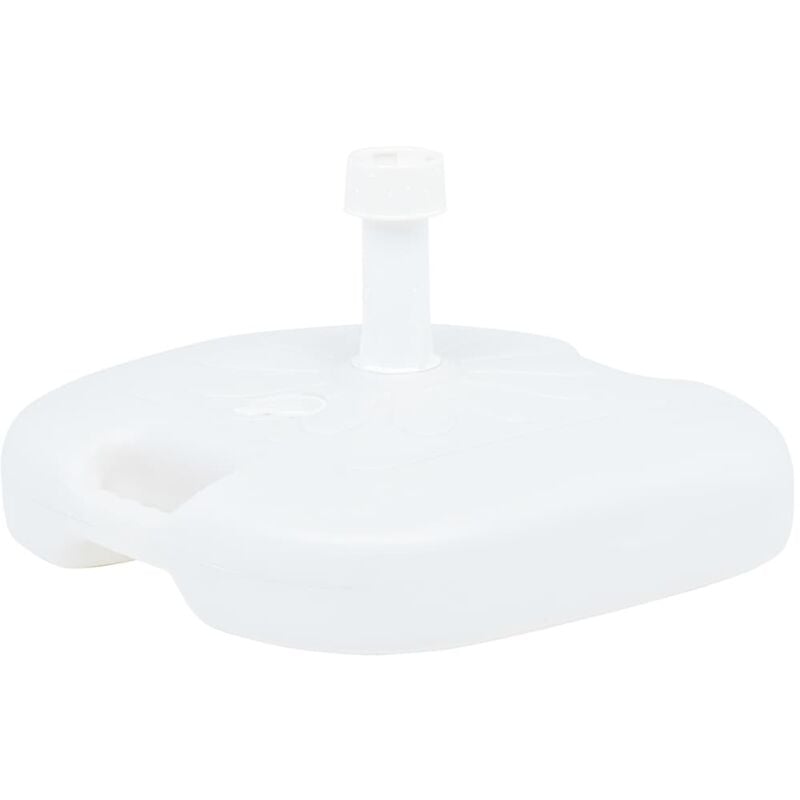 Socle de parasol rempli de sable/d'eau 16 l Blanc Plastique Vidaxl