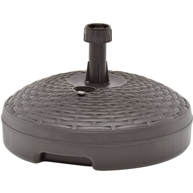 Socle de parasol rempli de sable/d'eau 20 L Plastique rotin vidaXL