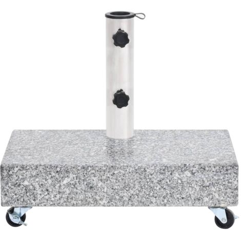 Socle de parasol, Support parasol Robuste de Qualité, Gris clair 45x25x8,3 cm Granite OIB2568E