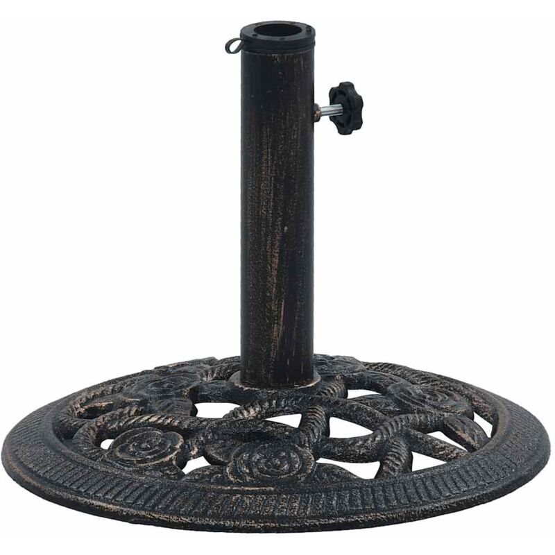 Vidaxl - Socle de Parasol Fonte Noir et Bronze 9 kg 40 cm