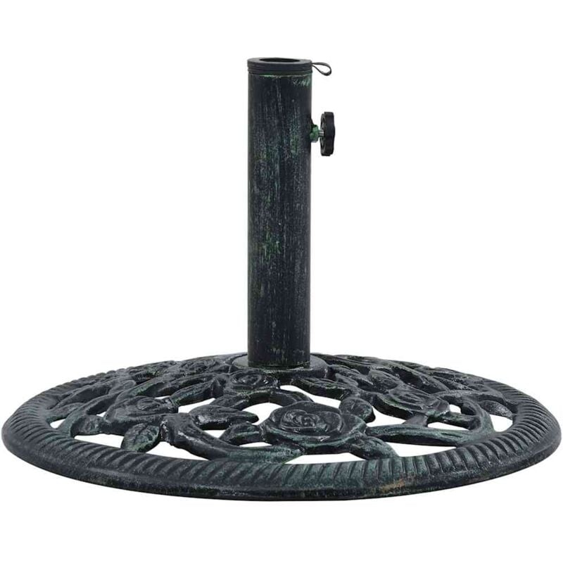 Socle de parasol Vert 9 kg 40 cm Fonte