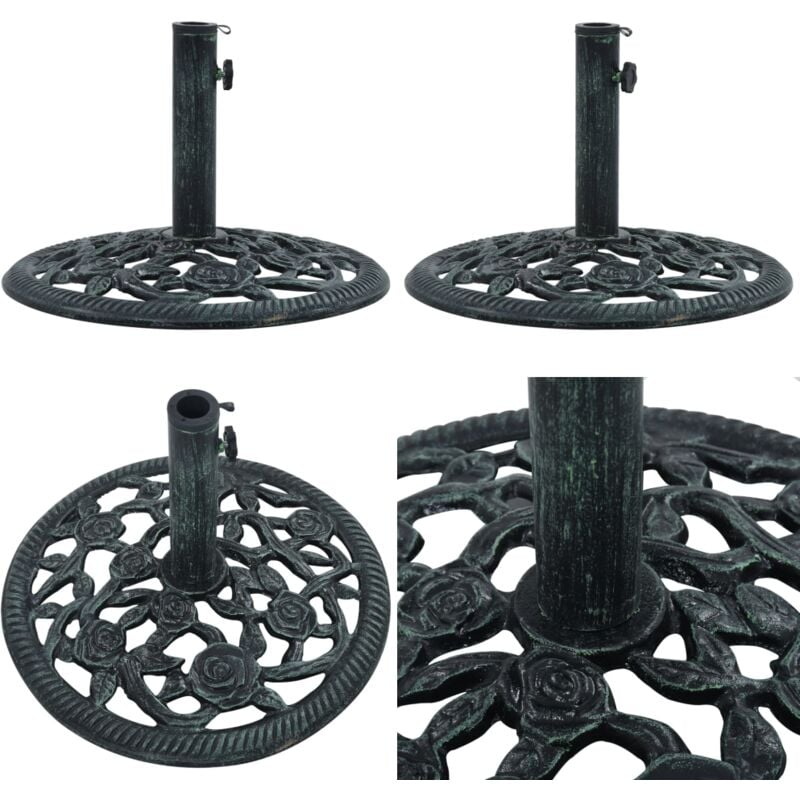 Socle de parasol Vert 9 kg 40 cm Fonte - base de parasol - bases de parasol - Home & Living - Vert