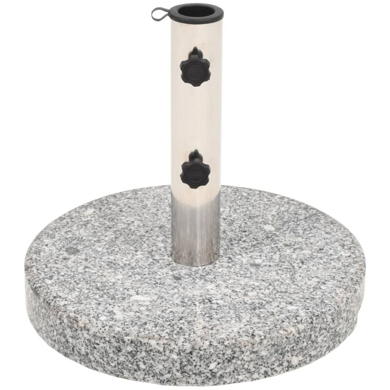Maisonchic - Socle de parasol/Pied de parasol haute qualité Granite Rond 20 kg 47529 - Gris
