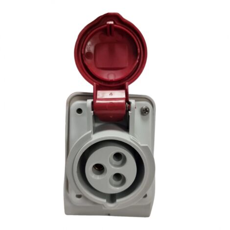 Socle de prise femelle 2P+T 32A étanche IP44