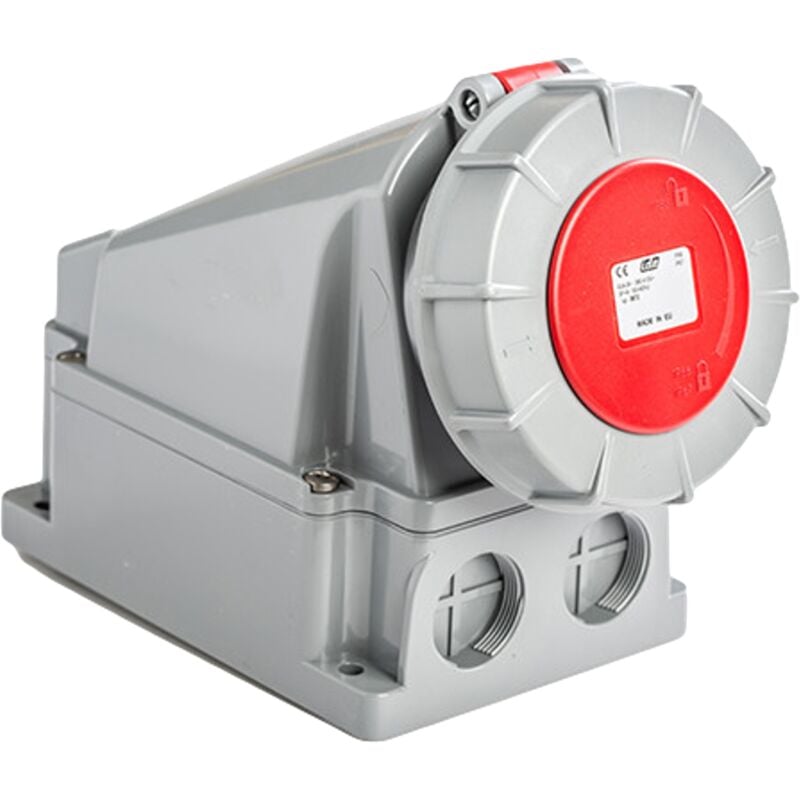 IDE - Socle Prise Murale Triphasé 63a 3p+t - étanche Ip67