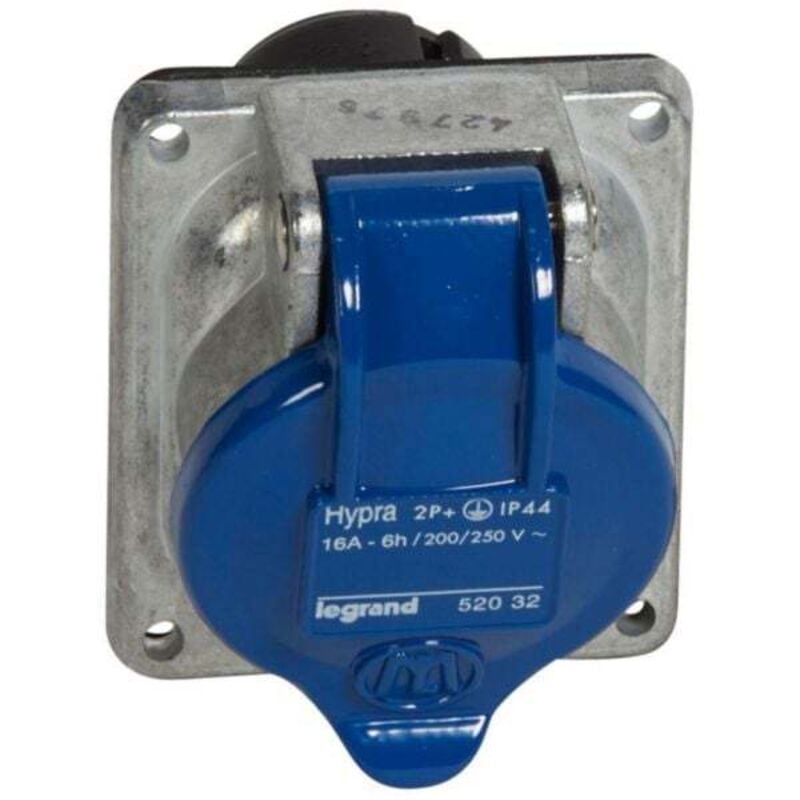Legrand - Prise fixe Hypra IP44 16A - 200V à 250V - 2P+T - métal