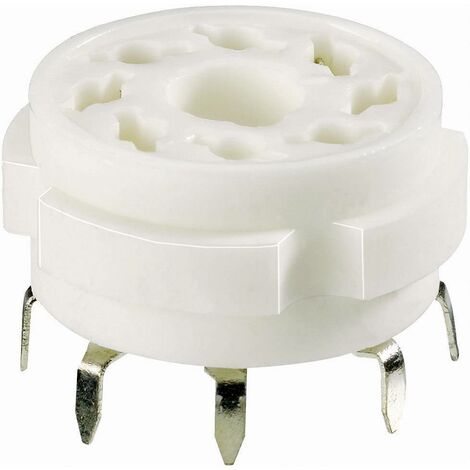 Socle de tube électronique 1 pc(s) 120537 Nombre de pôles: 8 Culot: octal Type de montage: circuit imprimé Matériau:Céramique Q57324