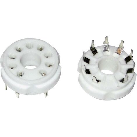 Socle de tube électronique 1 pc(s) 130552 Nombre de pôles: 9 Culot: magnoval Type de montage: circuit imprimé Matériau:Céramique Q27335