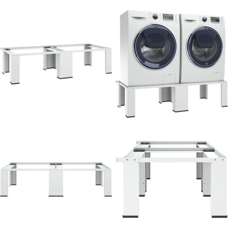 Vidaxl - Socle double pour lave-linge et sèche-linge Blanc - socle pour machine à laver - socles pour machine à laver - Home & Living
