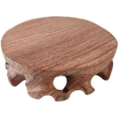 Socle en bois rond figurines lisses support piédestal artisanat théière vente au détail, 10cm