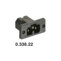 Socle encastré connecteur mâle C16 A 2P+T noir 230V 2300W 155°C CEE EBENOID 033822