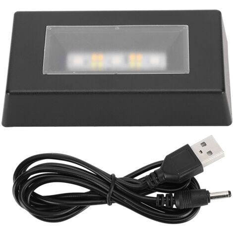 Socle lumineux LED à changement de couleurs avec câble USB pour statues 3D et bijoux