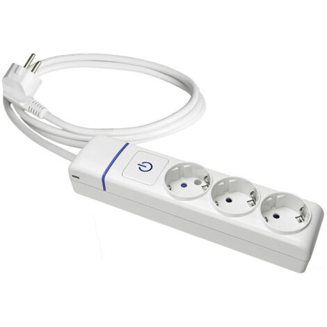 Socle multiple avec 3 prises t/tl + interrupteur lumineux câble 1,5 m 8013PIL Solera