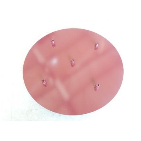 Socle patère 5 passe-fils (non incl.) acier rouge Ø 330x60mm IP20 série Fitu SLV DECLIC 132626