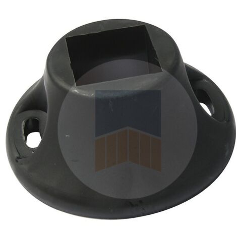 Socle pour arrêt de portail battant ou coulissant motorisé – Finition noire – Compatible avec arrêts universels Portac