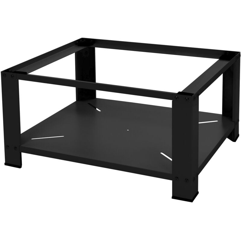 Ml-design - Socle pour Machine à Laver avec Étagère, en Acier, Noir, 63x54 cm, jusqu'à 150 kg, Support Lave-Linges Standard, Pieds Antidérapants,