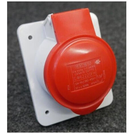 SOCLE PRISE 10°HP IP44 3P+T 32A 400V 6H GEWISS GW62220FH